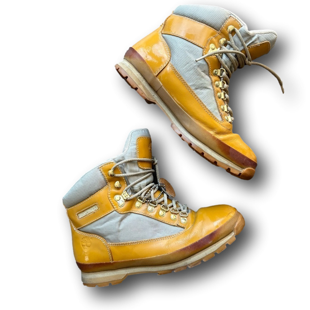 Timberland Yellow and Gray Winter Boots